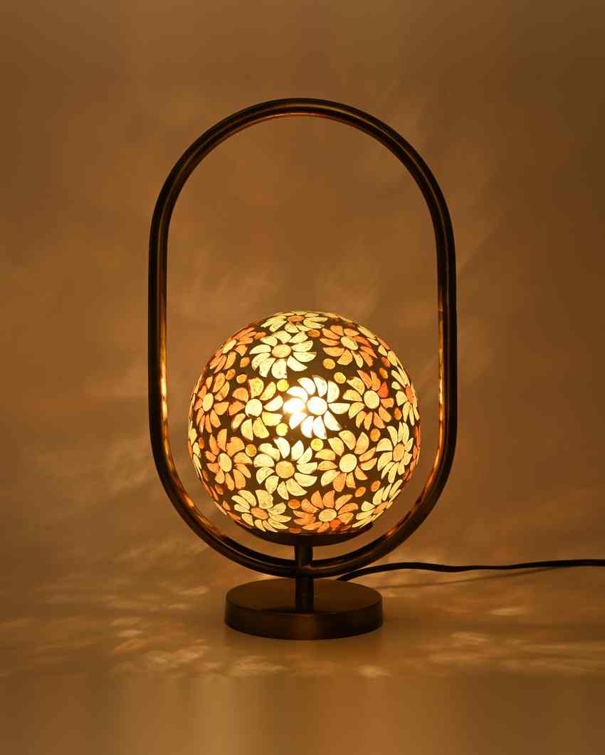 Lobelia Oval Shape Color Table Lamp with Glass Shade | 8 x 13 inches