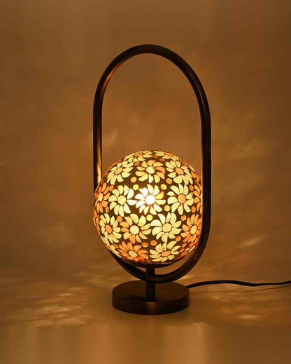 Lobelia Oval Shape Color Table Lamp with Glass Shade | 8 x 13 inches