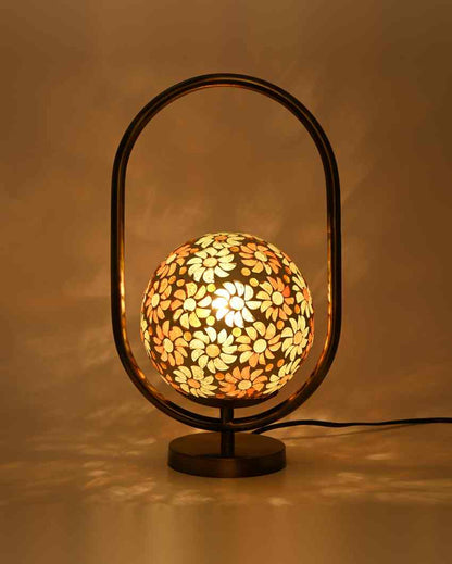 Lobelia Oval Shape Color Table Lamp with Glass Shade | 8 x 13 inches