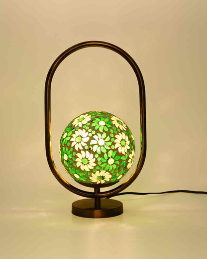 Lobelia Oval Shape Color Table Lamp with Glass Shade | 8 x 13 inches