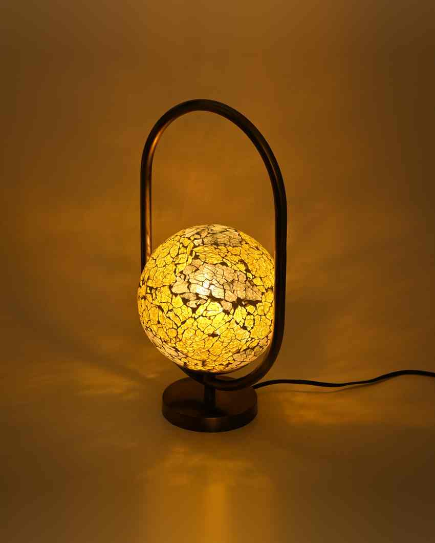 Poppy Oval Shape Color Table Lamp with Glass Shade | 8 x 13 inches