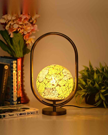 Carnation Oval Shape Color Table Lamp with Glass Shade | 8 x 13 inches