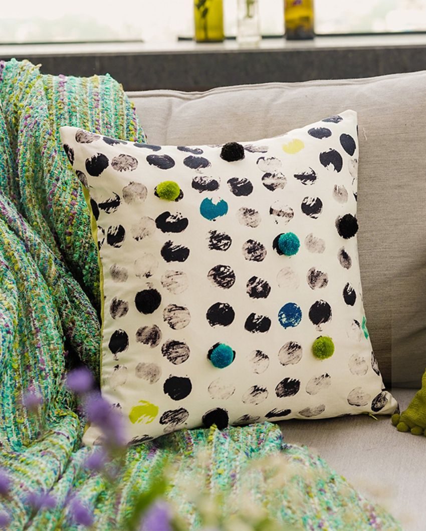 Polka Cushion Cover | 16 x 16 inches