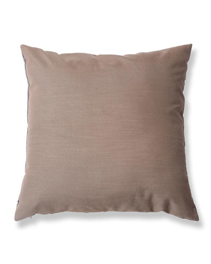 Vanya Chenille Brown Cushion Cover Without Embroidery