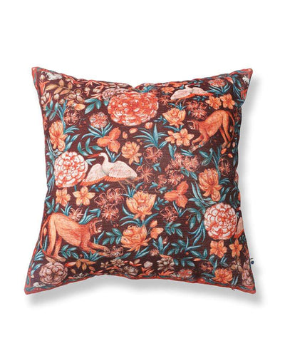 Vanya Chenille Rust Cushion Cover Without Embroidery