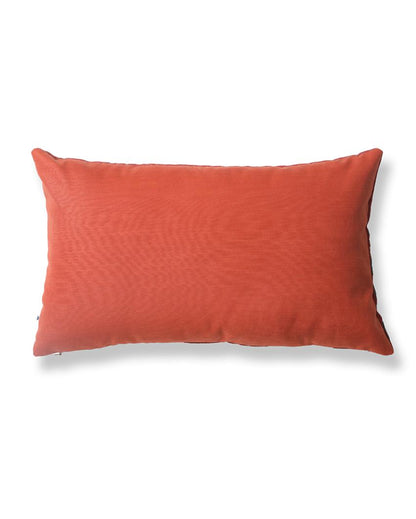 Vanya Chenille Rust Cushion Cover With Embroidery