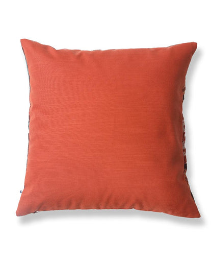 Vanya Chenille Rust Cushion Cover With Embroidery