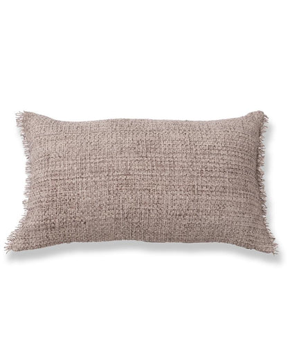 Sukoon Handwoven Grey Viscose Neutral Cushion Cover