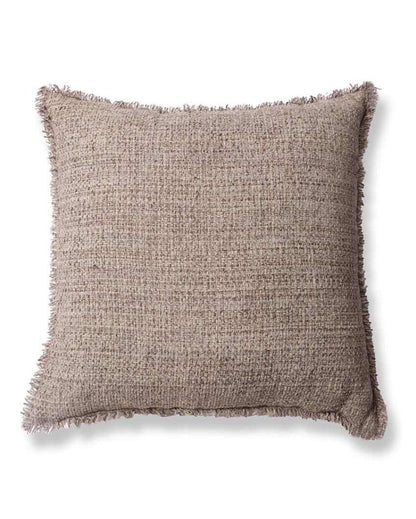 Sukoon Handwoven Grey Viscose Neutral Cushion Cover