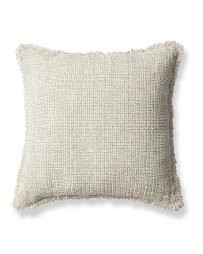 Sukoon Handwoven Off White Viscose Cushion Cover