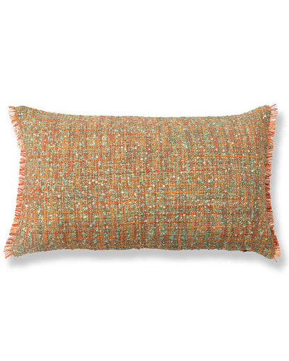 Khwab Handwoven Rust Cotton Cushion Cover