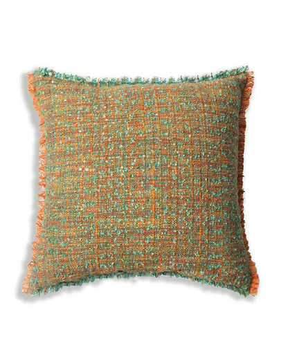 Khwab Handwoven Rust Cotton Cushion Cover