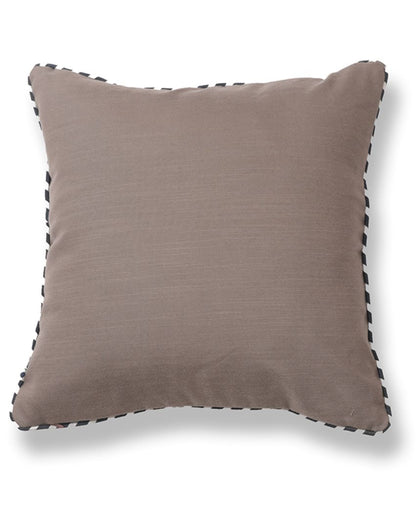 Waadi Chenille Brown Cushion Cover Without Embroidery