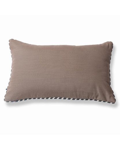 Waadi Chenille Brown Cushion Cover Without Embroidery