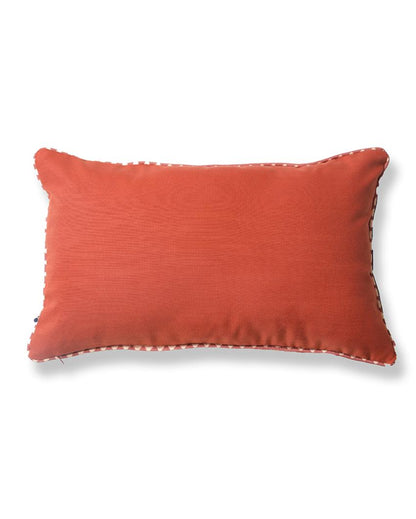 Waadi Chenille Rust Cushion Cover Without Embroidery