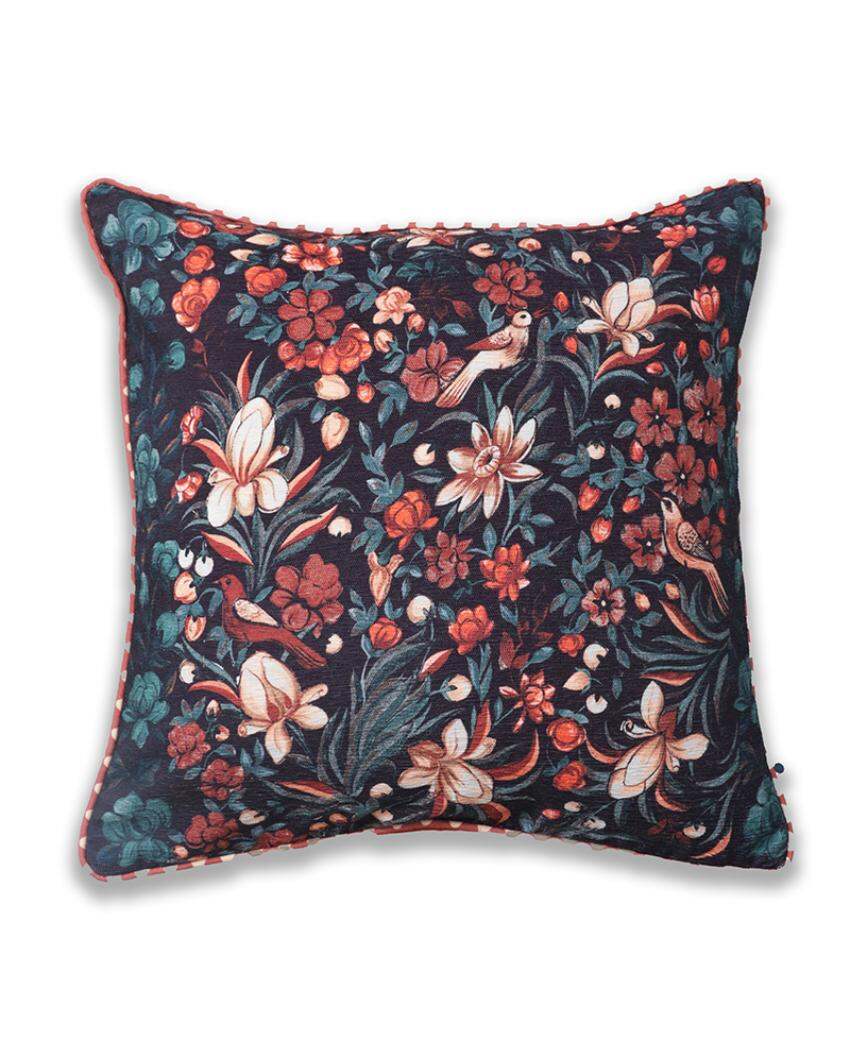 Waadi Chenille Rust Cushion Cover Without Embroidery