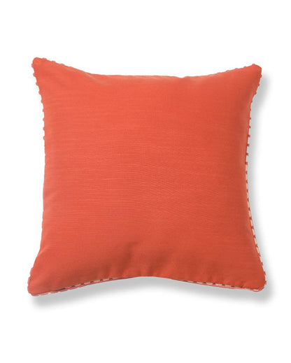 Waadi Chenille Rust Cushion Cover With Embroidery