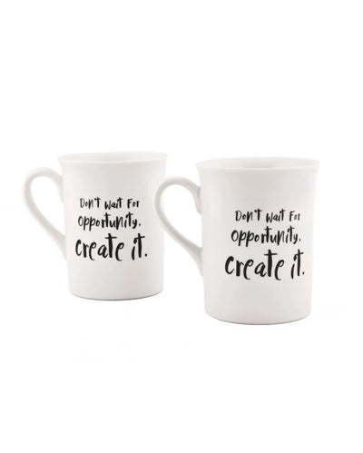 Oppurtunity Porcelain Coffee Mugs | Set Of 2