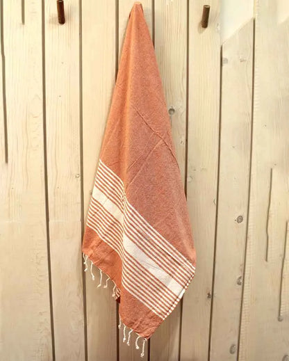 Turkish Beach Fouta Bath Towel Orange