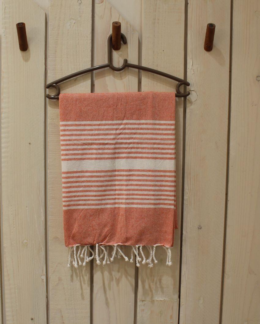 Turkish Beach Fouta Bath Towel Orange