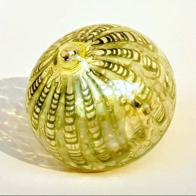 Ruistic Pumpkin Art Glass Hand Blown Sphere