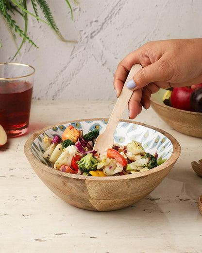 Elegant & Durable Peacock Feather Serving Bowl | 11 x 4 inches