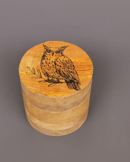 Owl Wooden Eco Friendly Jars | 250Ml