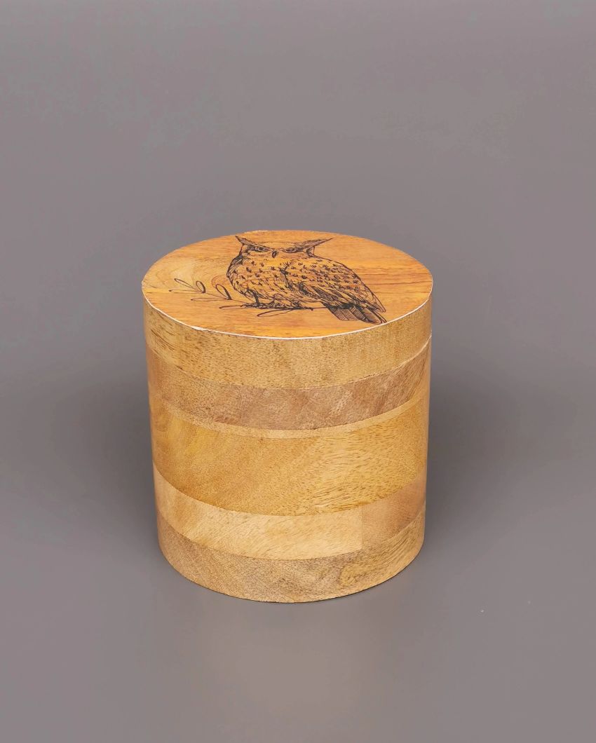 Owl Wooden Eco Friendly Jars | 250Ml