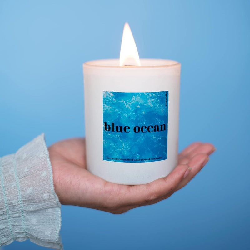 Ocean Blue Scented Candles For Home Decor Default Title