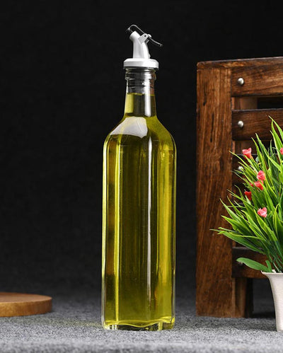 Premium Glass Oil Dispenser and Vinegar Cruet Bottle | 500 ML | 2 x 12 inches