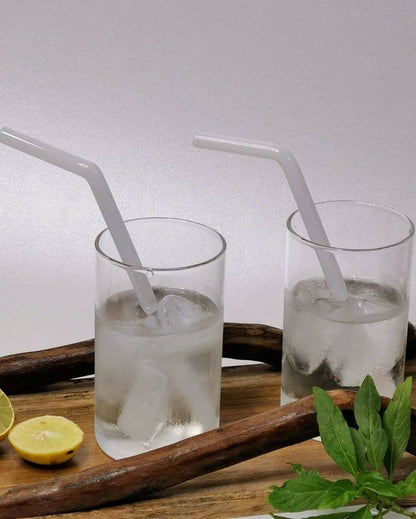 Reusable Glass 6 Straws With Brush