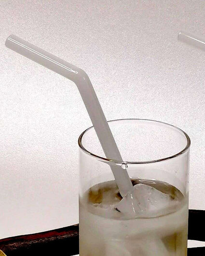 Reusable Glass 6 Straws With Brush