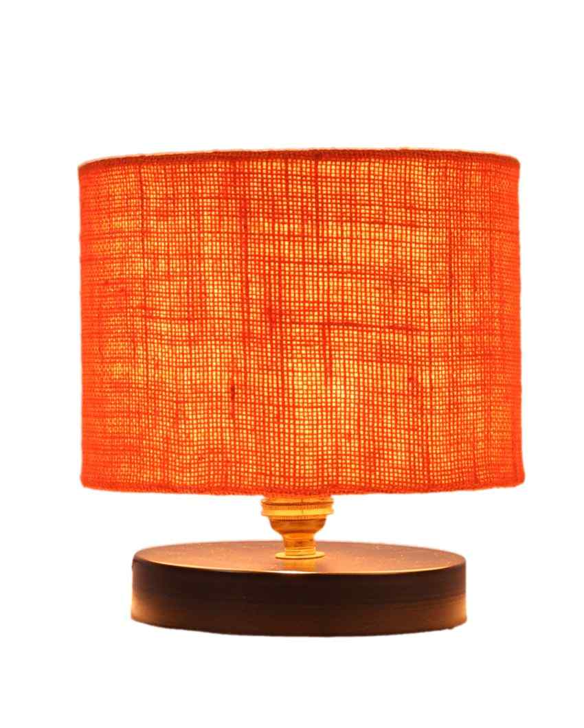 Solid Design Jute Table Lamp With Iron Base  | Multiple Colors | 6 x 8 inches