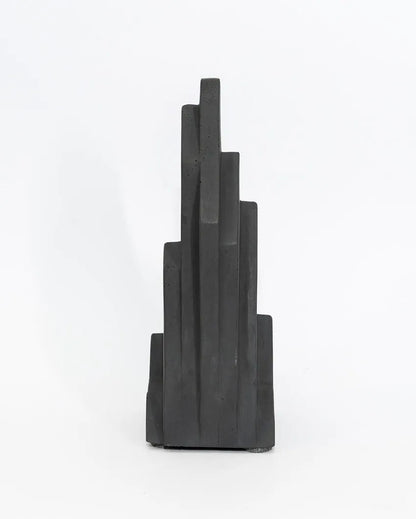 Sleek Geometric Design Peak And Nimbus Concrete Bookend | 3 x 3 x 7 inches