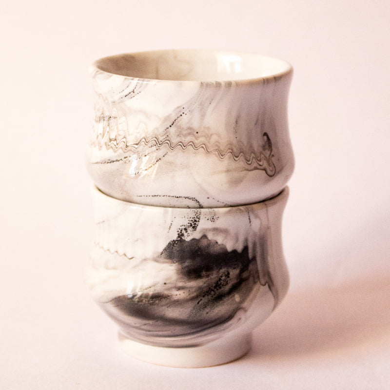 Stoneware Charcoal Pinch Bowl | Set of 2 Default Title