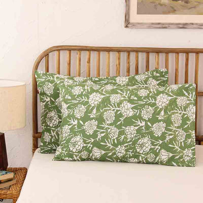 Green Genda Phool Pillow Cover Default Title