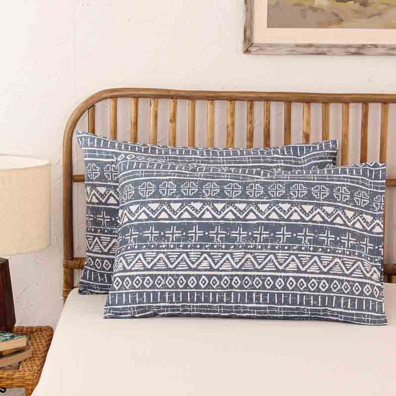 Blue Kullu Patti Pillow Cover Default Title