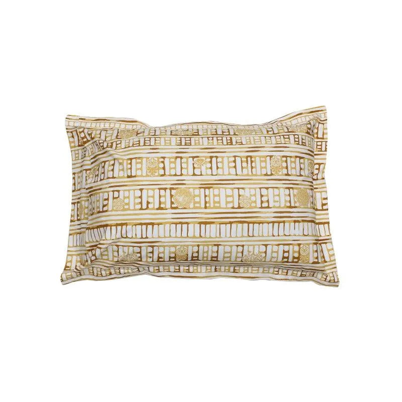 Yellow Sanchi Pillow Covers | Set of 2