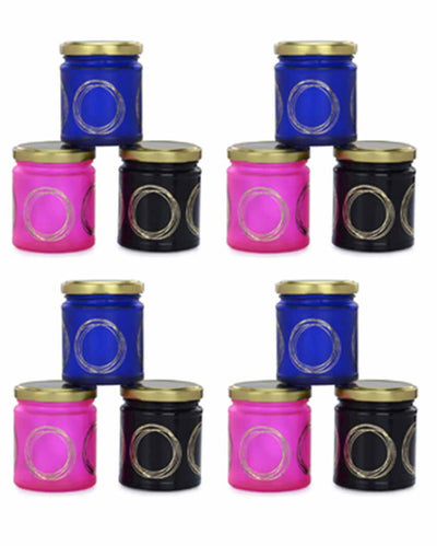 Compact Clear Glass Storage Jar with Secure Lid | Set Of 12 | 3 x 3 inches | 100ml
