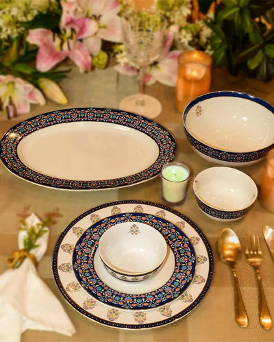 Indian Royalty Porcelain Dinner Set | 33 Pieces