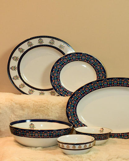 Indian Royalty Porcelain Dinner Set | Set of 33