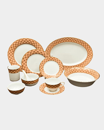 Angel Rope Porcelain Dinner Set | Set of 21