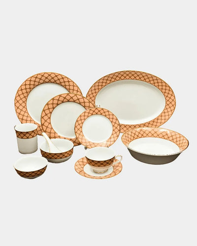 Angel Rope Porcelain Dinner Set | Set of 33