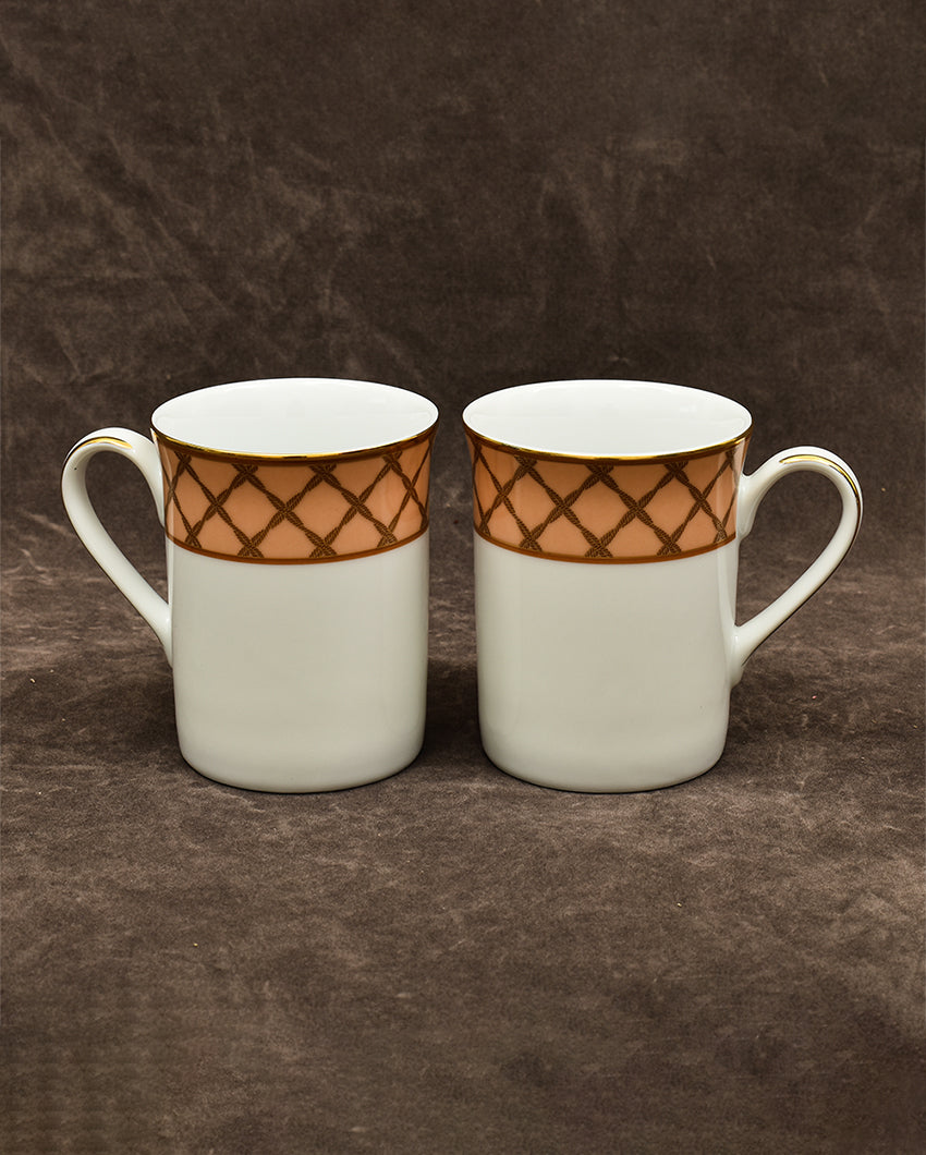 Angel Rope Classic Porcelain Mugs | Set of 6 | 3 x 6 inches
