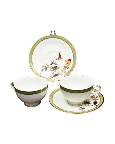 Bloom Porcelain Tea Cup & Saucer | Set of 12