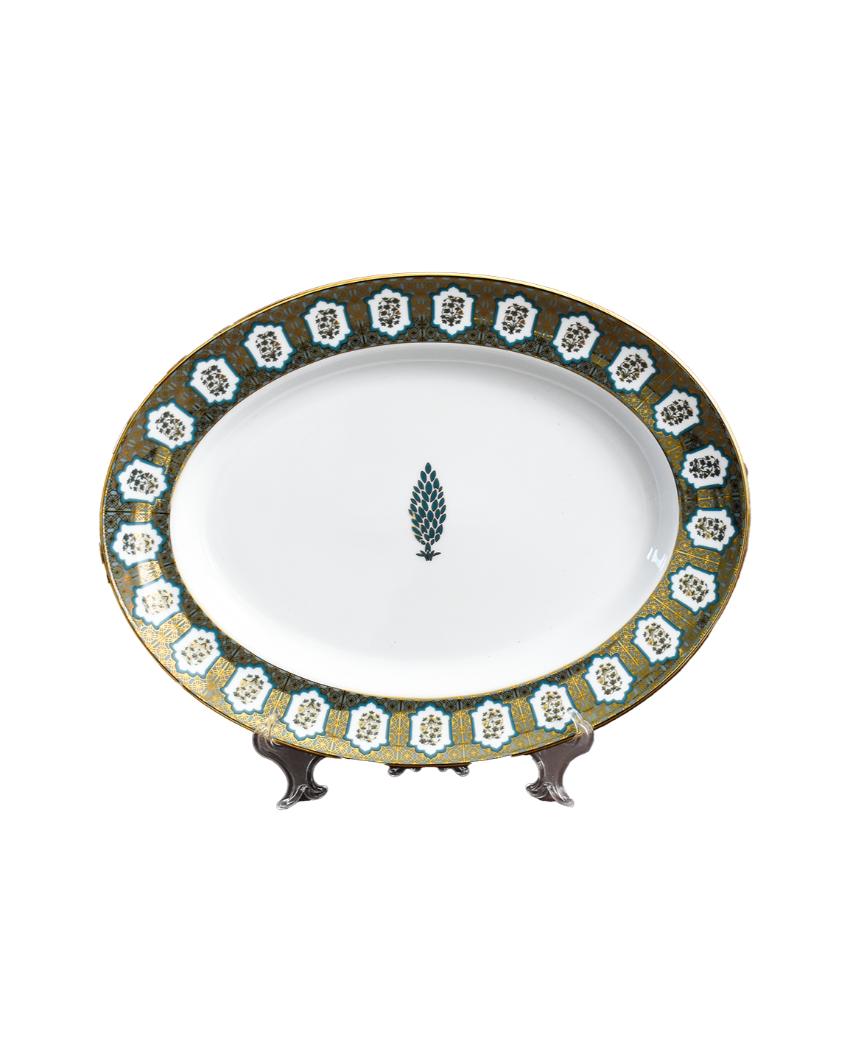 Chinar Porcelain Dinner Set | Set of 33