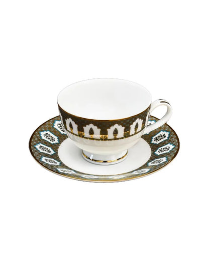 Chinar Porcelain Tea Cup & Saucer | Set of 12