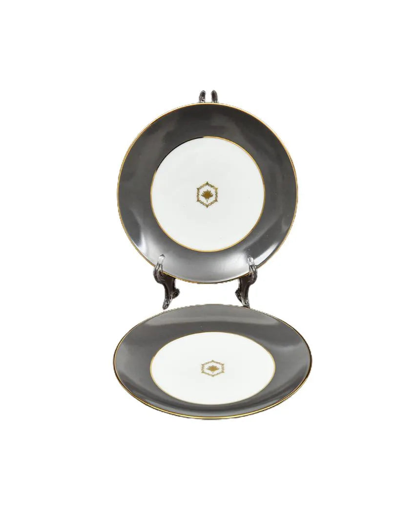 Grey Legacy Porcelain Dinner Set | Set of 21