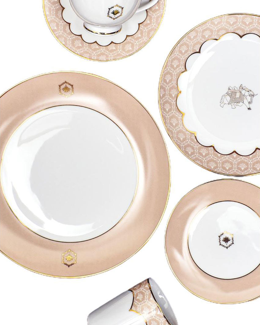 Peach Legacy Porcelain Dinner Set | Set of 21