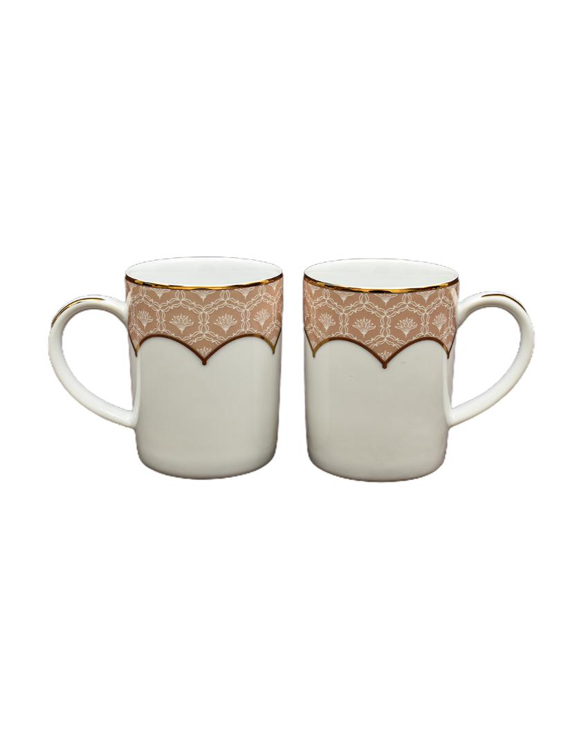 Peach Legacy Slim Porcelain Mugs | Set of 6